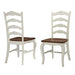 French Countryside Oak/White 42" Round Pedestal Dining Table with 4 Chairs by Home Styles - Farmhouse Kitchen and Bath