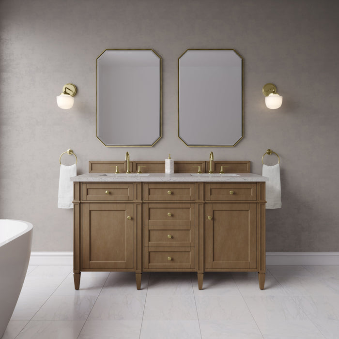 James Martin Brittany 60" Double Bathroom Vanity, Pecan