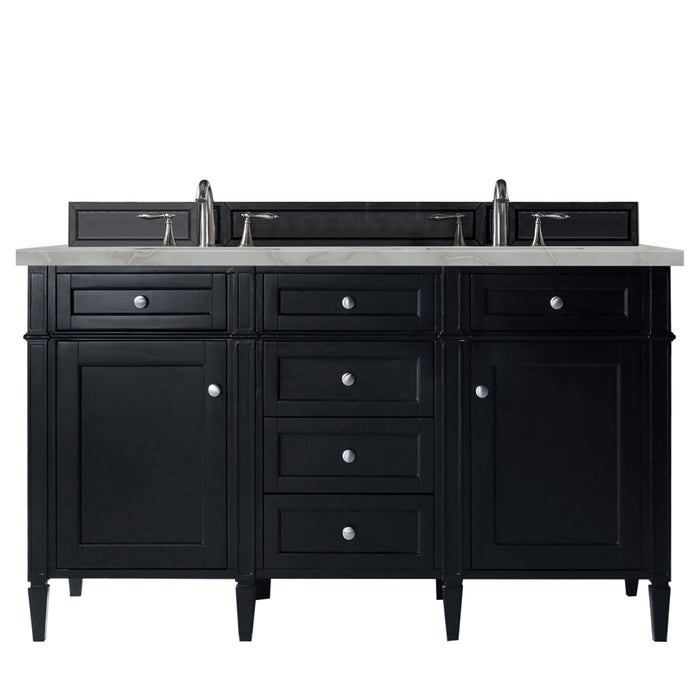 James Martin Brittany 60" Double Bathroom Vanity, Black Onyx