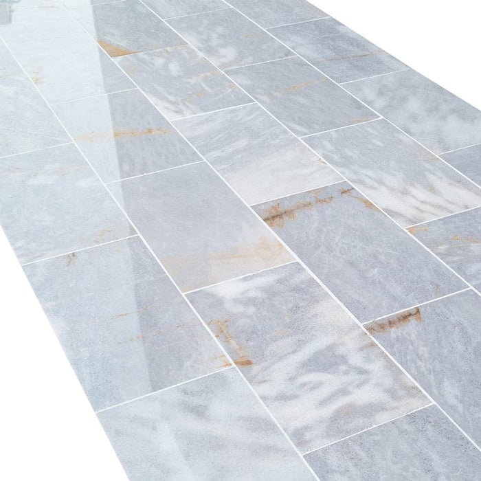 Fume Gray Marble Floor and Wall Tile - Livfloors Collection