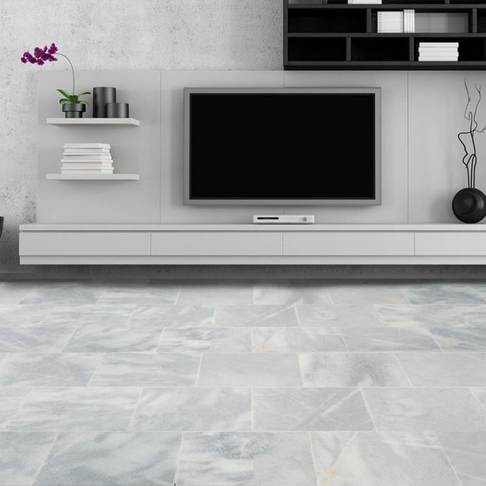 Fume Gray Marble Floor and Wall Tile - Livfloors Collection
