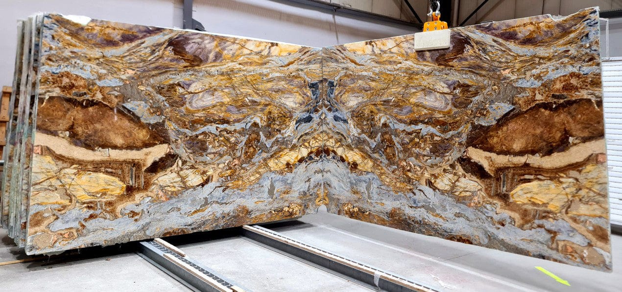 Fusion Blue Bookmatching Marble Slabs Polished - Full Truckload