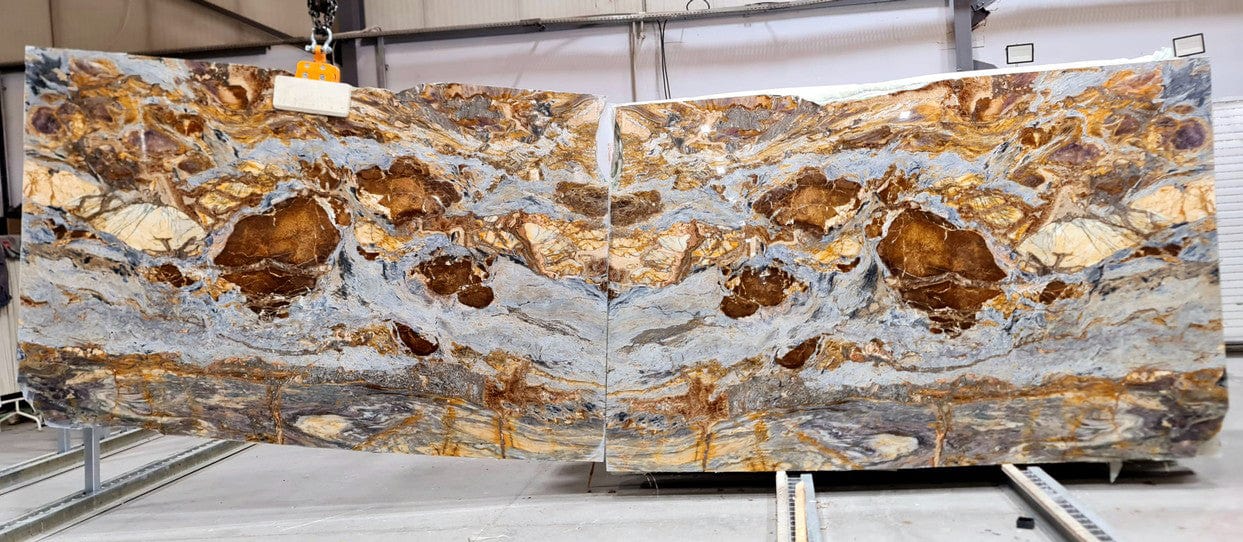 Fusion Blue Bookmatching Marble Slabs Polished - Full Truckload