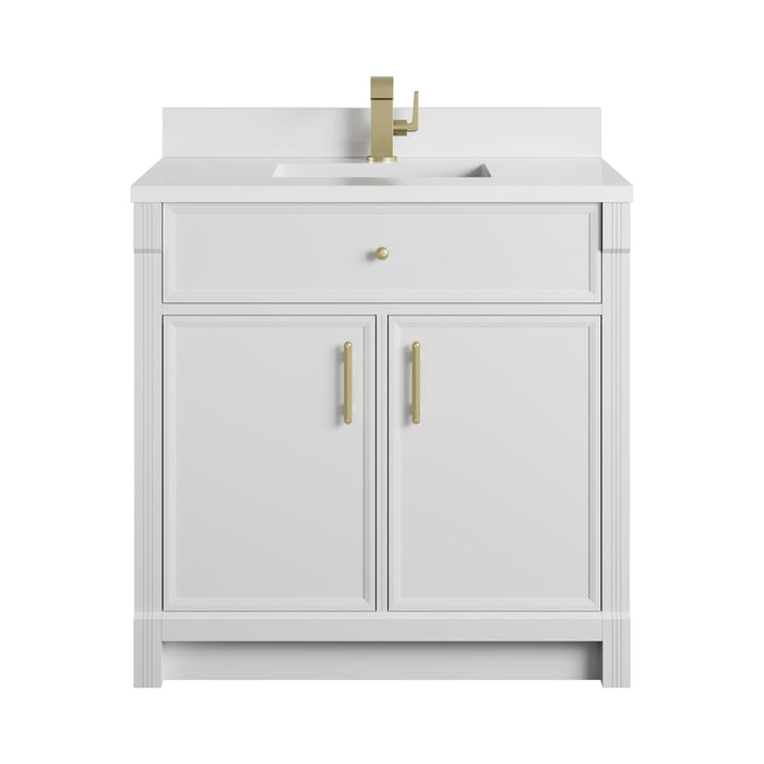James Martin Bellshire 36" Single Bathroom Vanity, Bright White