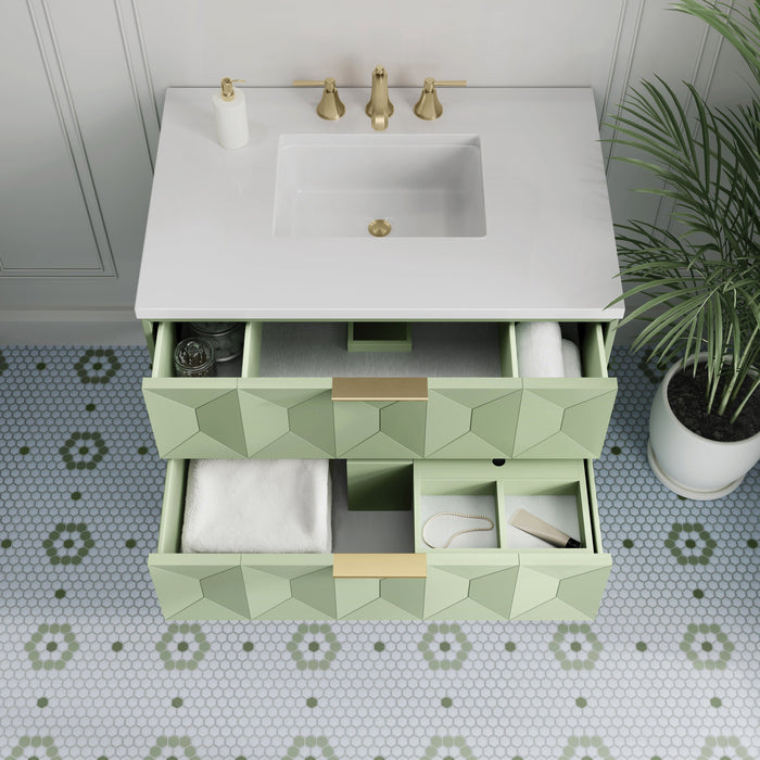 James Martin Emmeline 36" Single Bathroom Vanity, Pistachio