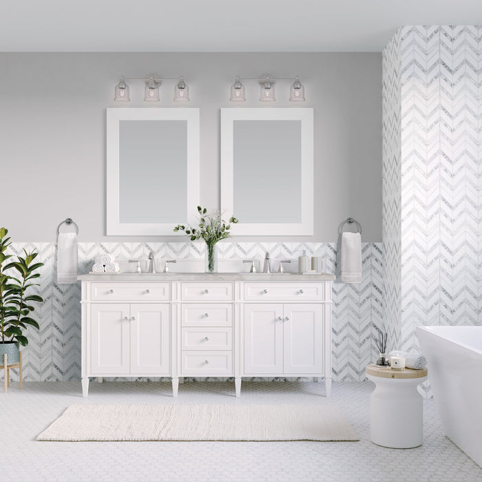 James Martin Brittany 60" Double Bathroom Vanity, Bright White