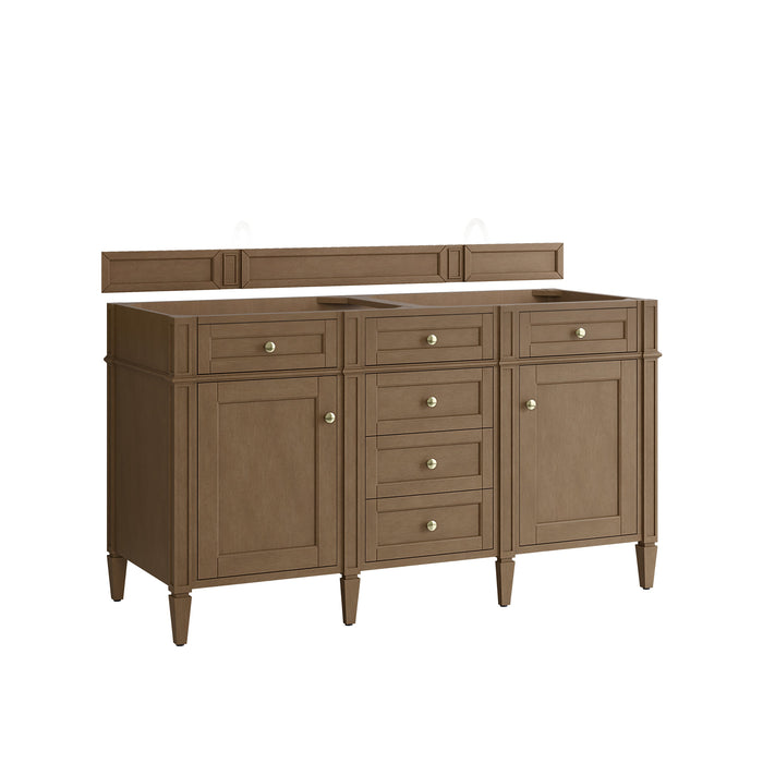 James Martin Brittany 60" Double Bathroom Vanity, Pecan