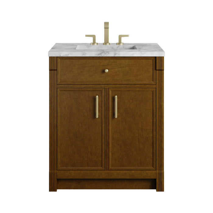 James Martin Bellshire 30" Single Bathroom Vanity, Honey Oak