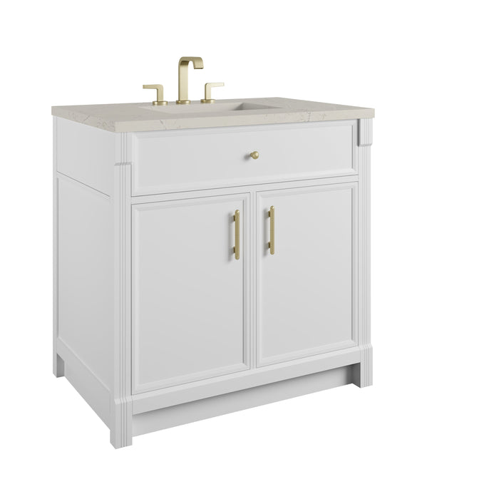 James Martin Bellshire 36" Single Bathroom Vanity, Bright White