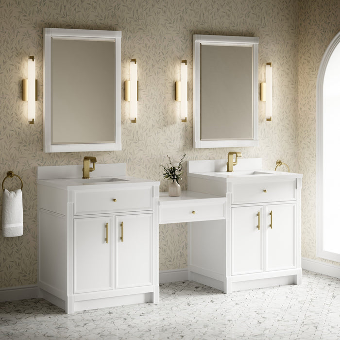 James Martin Bellshire 84" Single Bathroom Vanity, Bright White