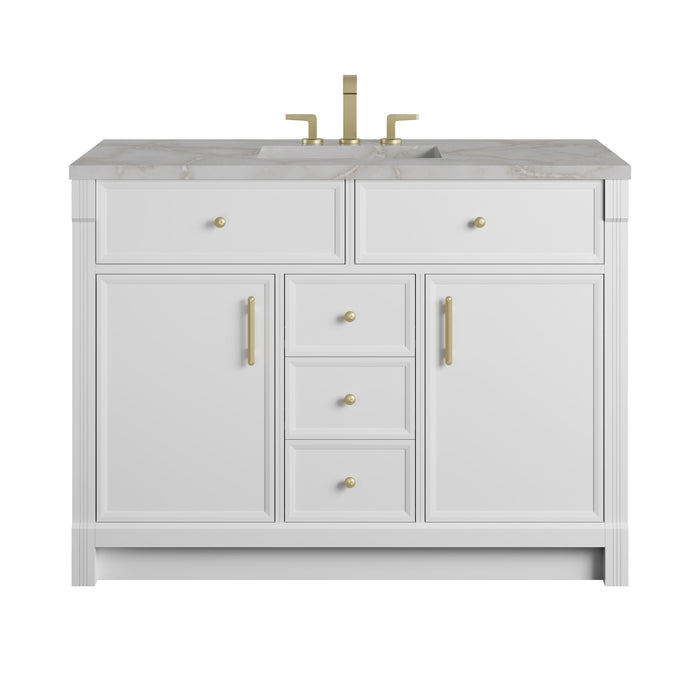 James Martin Bellshire 48" Single Bathroom Vanity, Bright White