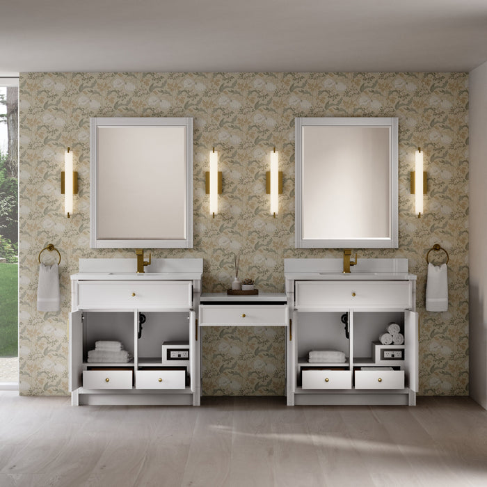 James Martin Bellshire 96" Single Bathroom Vanity, Bright White