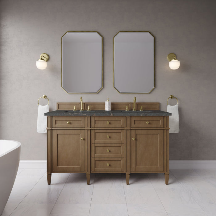 James Martin Brittany 60" Double Bathroom Vanity, Pecan
