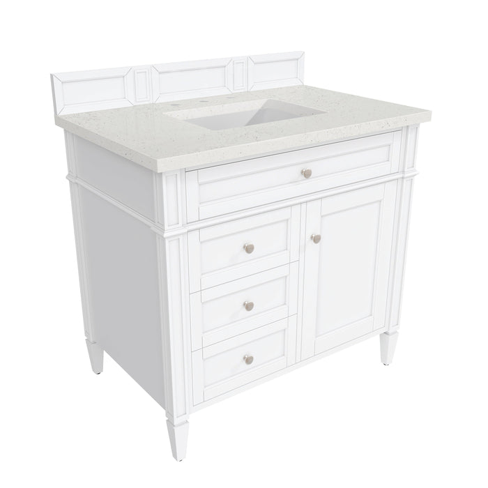 James Martin Brittany 36" Single Bathroom Vanity, Bright White