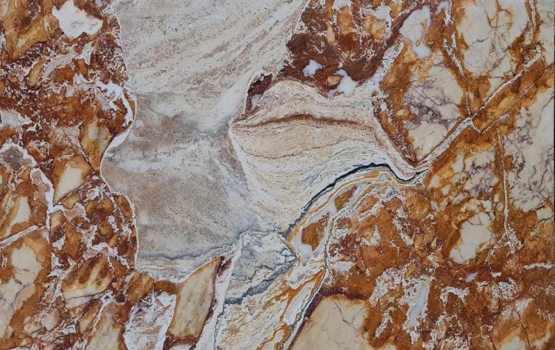 Giallo Fantasia Gold Bookmatching Marble Slabs Polished - Livfloors Collection