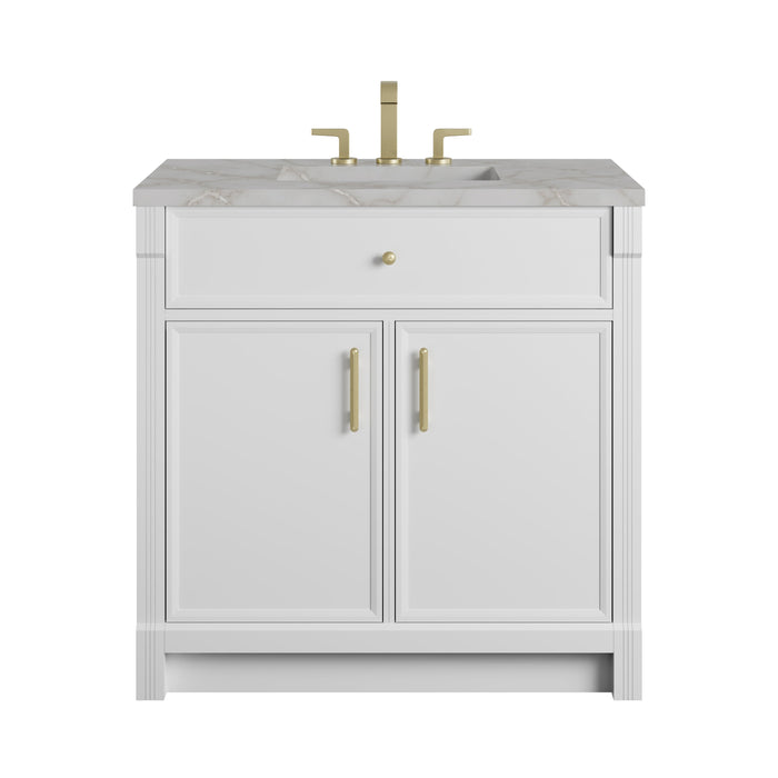 James Martin Bellshire 36" Single Bathroom Vanity, Bright White
