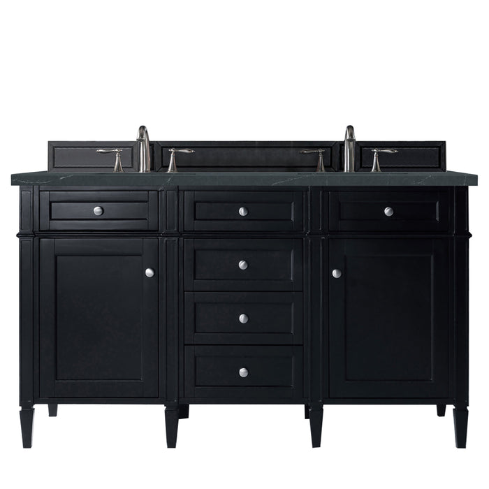 James Martin Brittany 60" Double Bathroom Vanity, Black Onyx