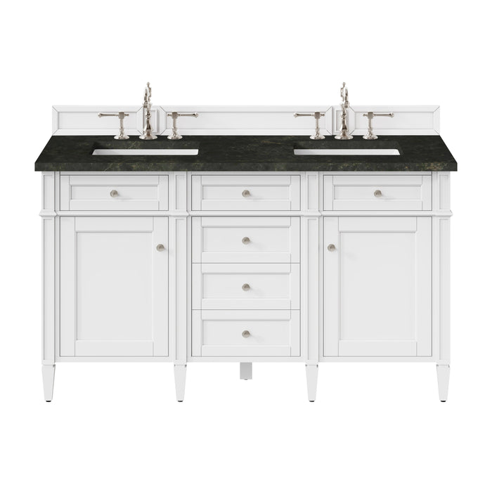 James Martin Brittany 60" Double Bathroom Vanity, Bright White