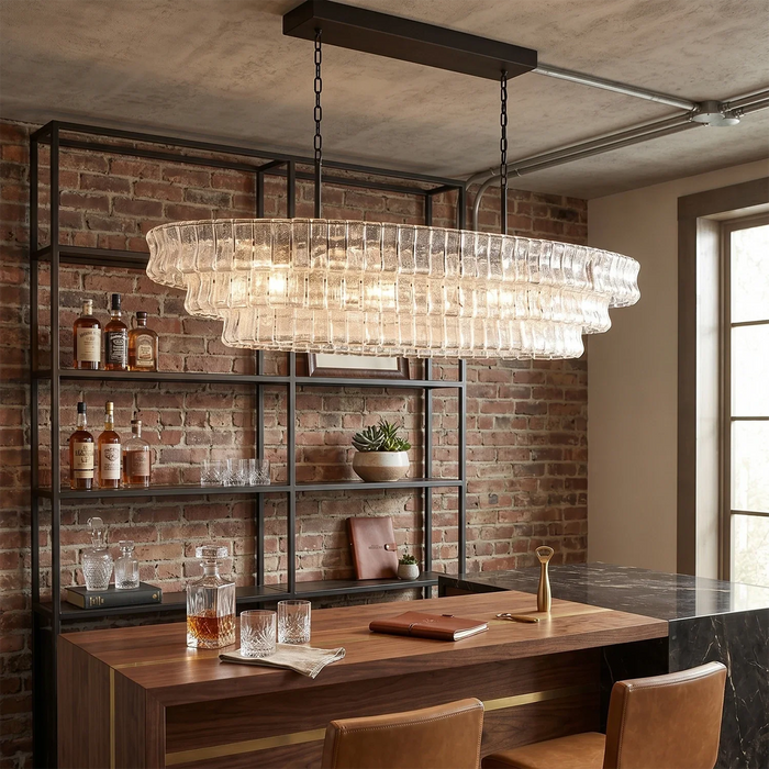 Glacii Ring Glass Chandelier