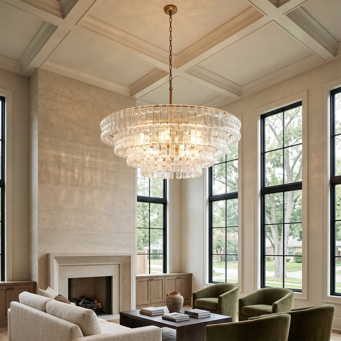 Glacii Ring Glass Chandelier