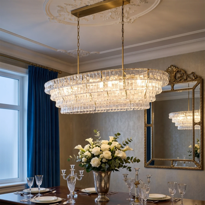 Glacii Ring Glass Chandelier