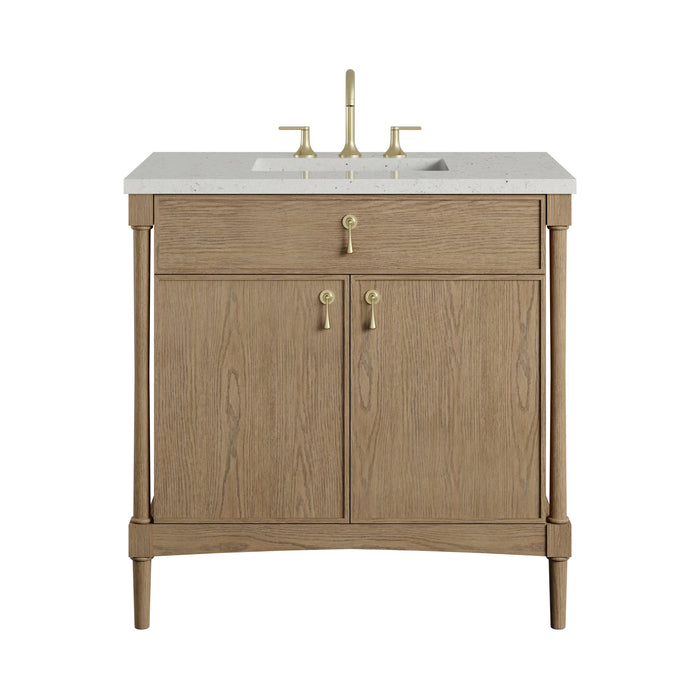 James Martin Kinnsden 36" Single Bathroom Vanity, Weathered Oak