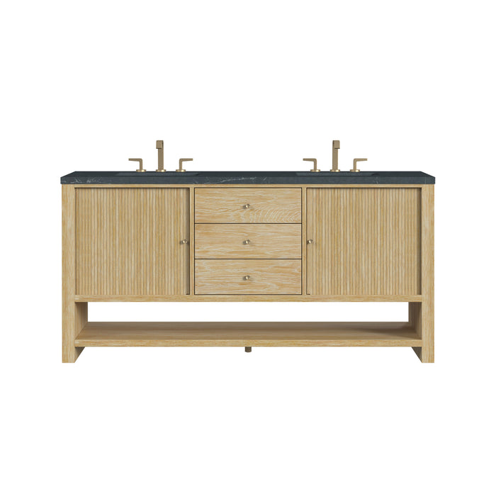 James Martin Marigot 72" Double Bathroom Vanity, Sunwashed Oak
