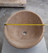 karina walnut travertine natural stone vessel sink honed and filled SKU KMRC16206W Size (W)16" (L)20.5" (H)6" width measure view