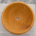 gobek natural golden sienna natural stone vessel sink honed and filled SKU KMRC166DI Size (D)16" (H)6"  top view product shot