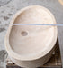 natural stone light travertine special design vessel sink honed and filled SKU NTRSTC19 Size (W)16" (L)21.5" (H)6" width measure view product shot