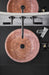 gobek red travertine natural stone vessel sink honed matte SKU NTRVS15 size (D)16" (H)6" bathroom view