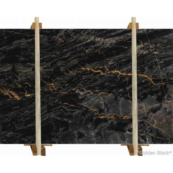 Golden Black Bookmatching Marble Slabs Polished - Full Truckload