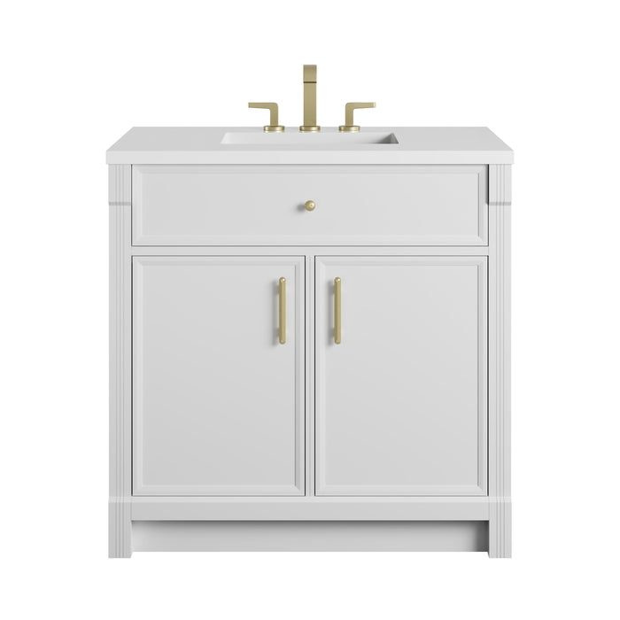 James Martin Bellshire 36" Single Bathroom Vanity, Bright White