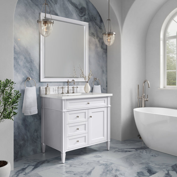James Martin Brittany 36" Single Bathroom Vanity, Bright White
