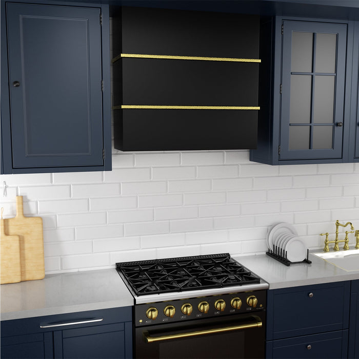Akicon 30" Stainless Steel Wall Mount Range Hood with 600 CFM Vent Hood — AK-HS30HC-JBG-48