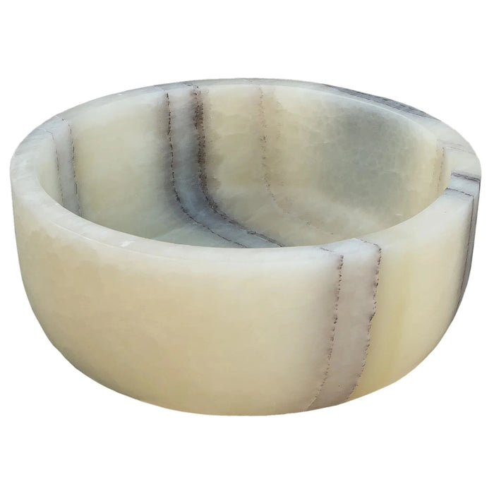 Green Translucent Onyx Handcrafted Turkish Natural Stone Bathroom Vanity Vessel Sink
