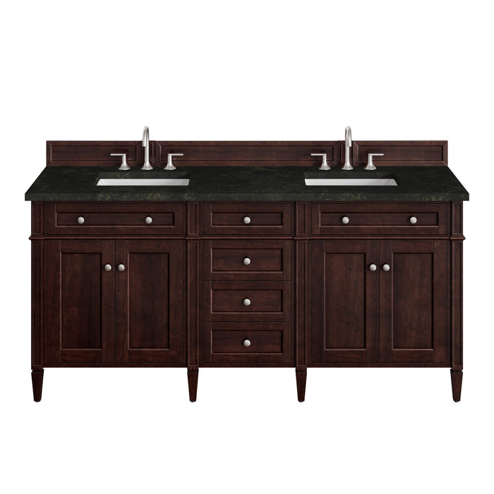 James Martin Brittany 72" Double Bathroom Vanity, Burnished Mahogany