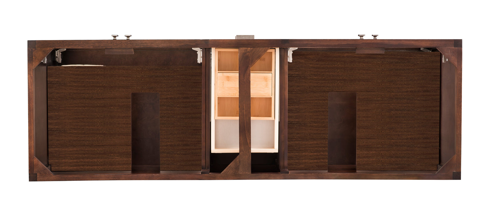James Martin Addison 72" Double Bathroom Vanity, Mid-Century Acacia