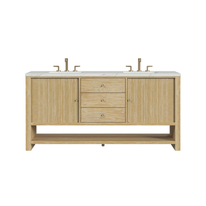 James Martin Marigot 72" Double Bathroom Vanity, Sunwashed Oak