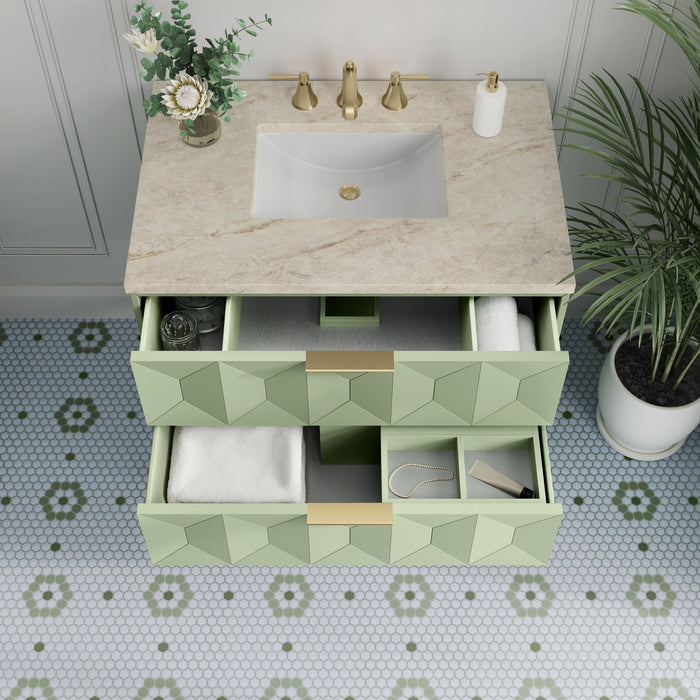 James Martin Emmeline 36" Single Bathroom Vanity, Pistachio