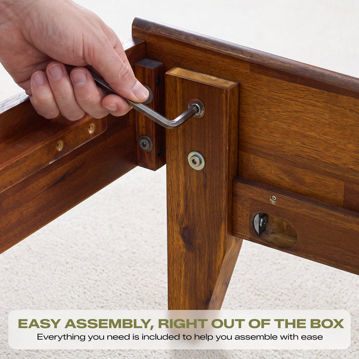 Aurora Solid Wood Bed Frame