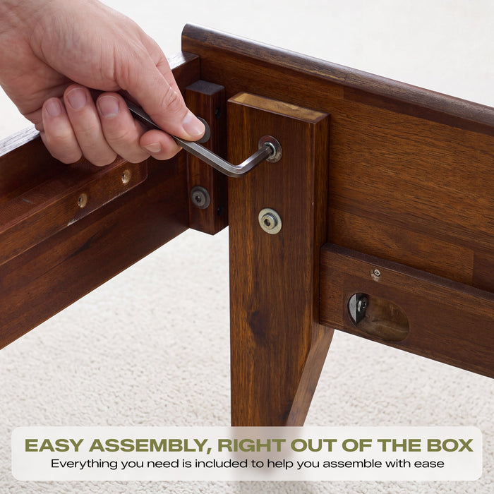 Aurora Solid Wood Bed Frame