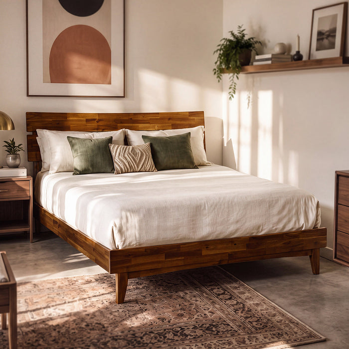 Aurora Solid Wood Bed Frame