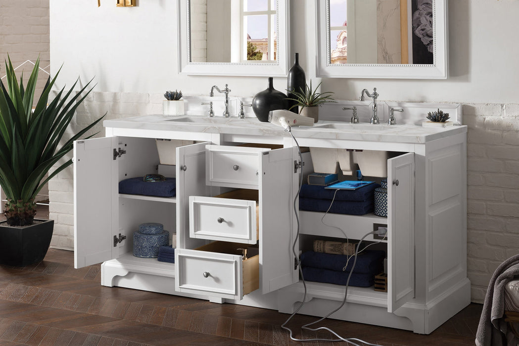 James Martin De Soto 72" Double Bathroom Vanity, Bright White