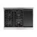 HALLMAN BOLD 36" Dual Fuel Range, Glossy Black, Chrome Trim HBRDF36CMGB - Farmhouse Kitchen and Bath