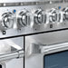 HALLMAN BOLD 48" Dual Fuel Range,Stainless Steel Chrome Trim HBRDF48CMSS - Farmhouse Kitchen and Bath
