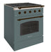 HALLMAN Classico 30" Dual Fuel Range, Blue Grey, Bronze Trim HCLRDF30BZGR - Farmhouse Kitchen and Bath