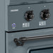 HALLMAN Classico 36" Dual Fuel Range, Blue Grey, Bronze Trim HCLRDF36BZGR - Farmhouse Kitchen and Bath