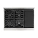 HALLMAN Classico 36" Dual Fuel Range, Glossy Black, Chrome Trim HCLRDF36CMGB - Farmhouse Kitchen and Bath