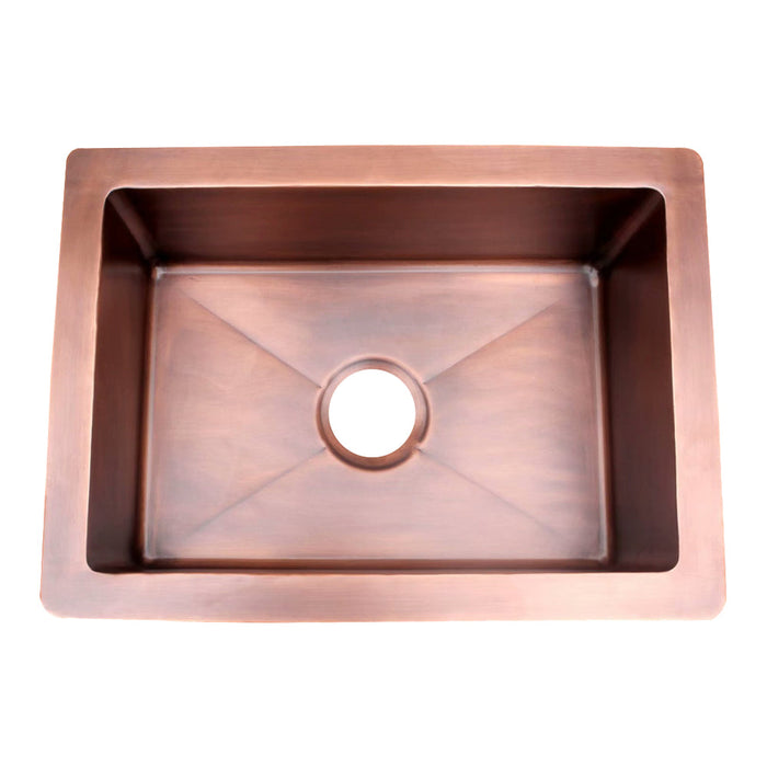 Akicon Custom Single Bowl Farmhouse Kitchen Copper Sink — AKS502-C